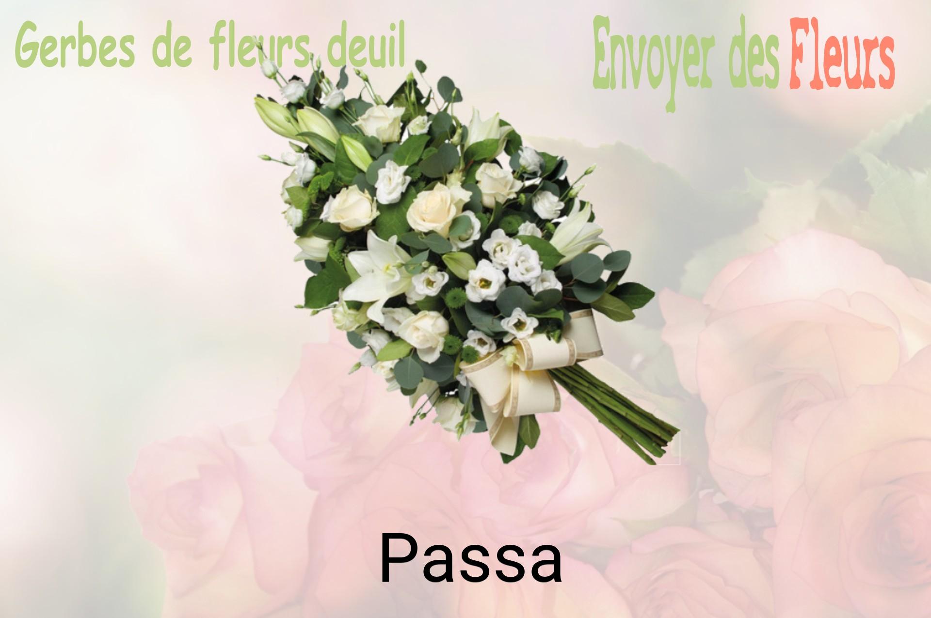 Gerbe de fleurs de deuil livrée à Passa